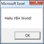 An Excel VBA message box