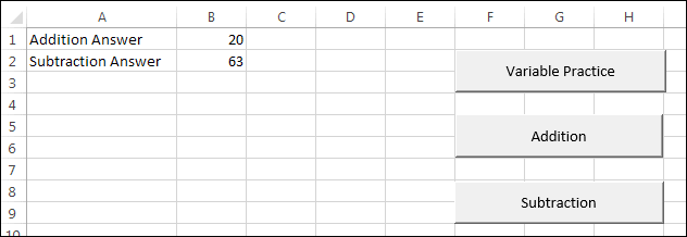 Excel VBA code that subtracts numbers from a button on a spreadsheet