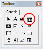 Combo box showing in the Excel VBA toolbox